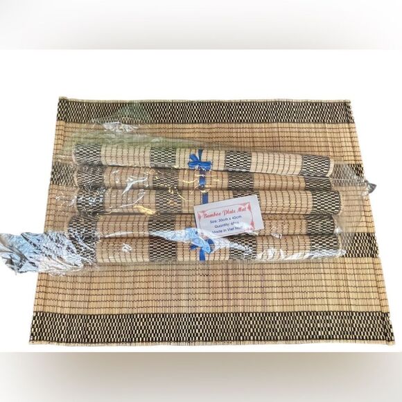 6 PIECE BAMBOO PLACEMAT SET - Picture 5 of 8